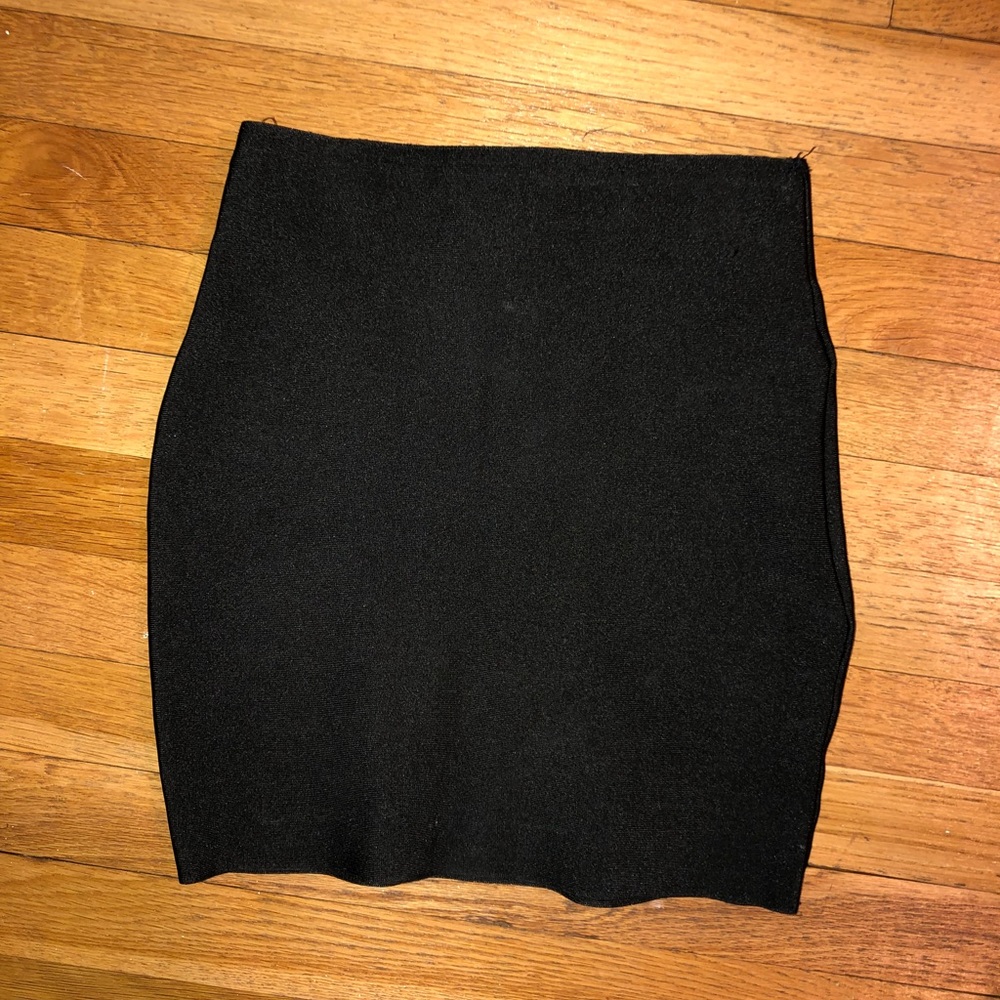 Black mini skirt